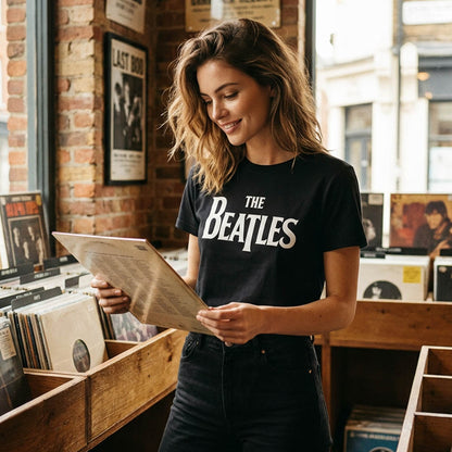 【予約商品】 THE BEATLES ビートルズ (来日 60周年 ) - Drop T Logo Mono / Tシャツ / メンズ