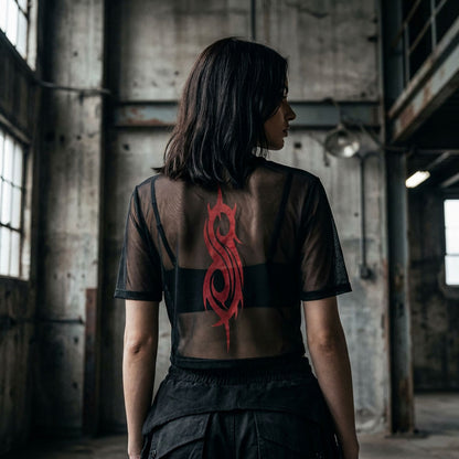 【予約商品】 SLIPKNOT スリップノット - Logo / バックプリントあり / CROP / トップス / レディース