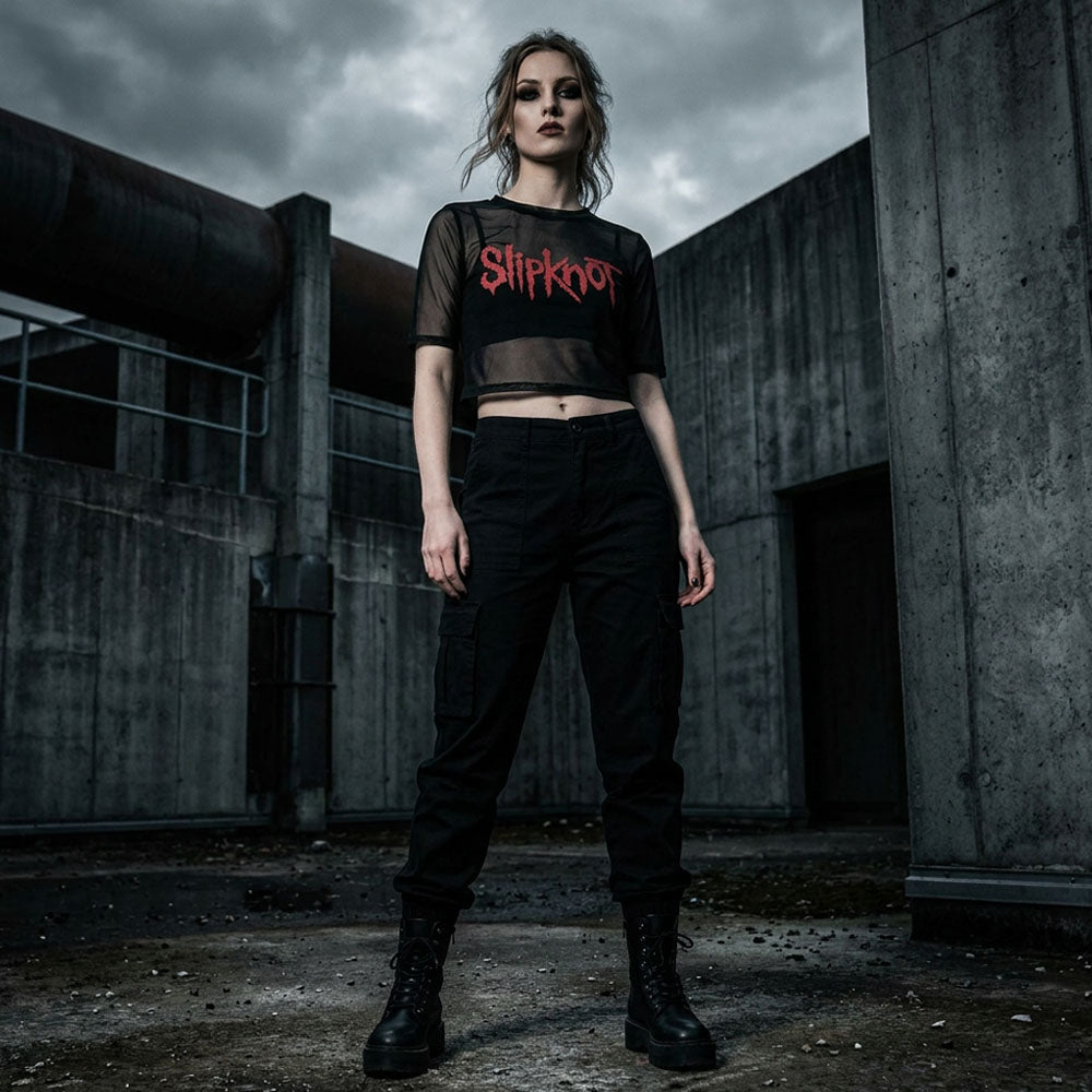 【予約商品】 SLIPKNOT スリップノット - Logo / バックプリントあり / CROP / トップス / レディース