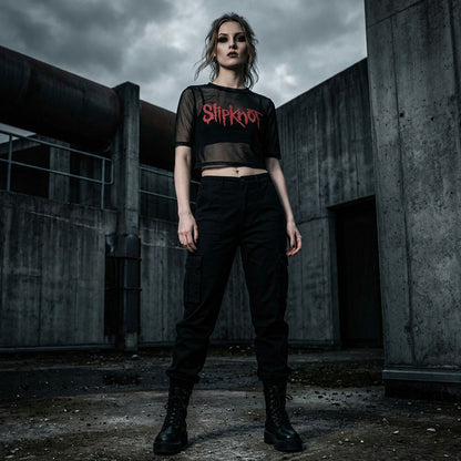 【予約商品】 SLIPKNOT スリップノット - Logo / バックプリントあり / CROP / トップス / レディース