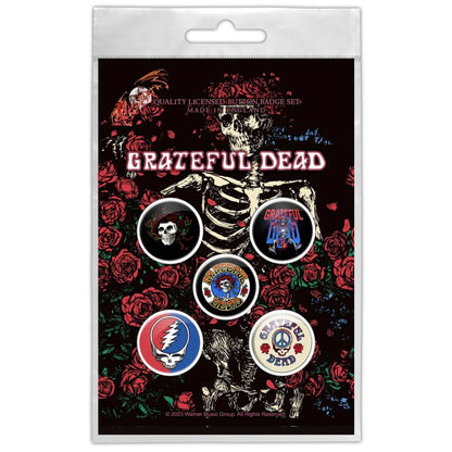 GRATEFUL DEAD - SKELETON & ROSE / 5個セット