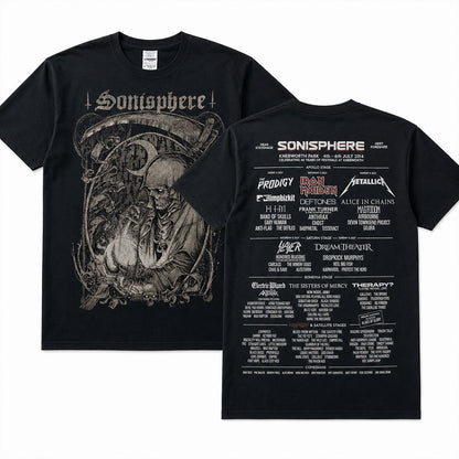IRON MAIDEN - (11月 来日 記念 ) - Sonisphere UK 2014 Official Festival T-Shirt (Limited Edition) / バックプリントあり