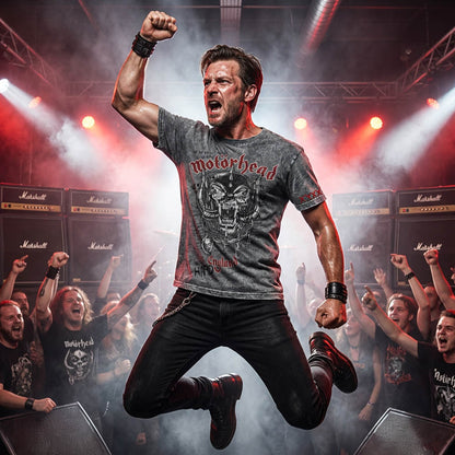 【予約商品】 MOTORHEAD モーターヘッド - Quotes Rex Arena Acero / 暗闇で光る / パッチ加工 / バックプリントあり / Tシャツ / メンズ