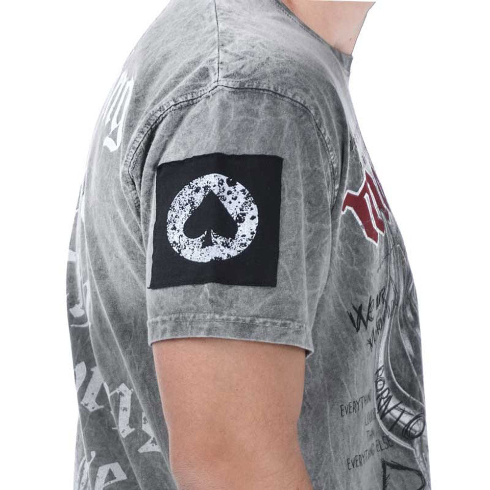 【予約商品】 MOTORHEAD モーターヘッド - Quotes Rex Arena Acero / 暗闇で光る / パッチ加工 / バックプリントあり / Tシャツ / メンズ