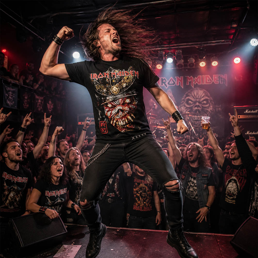 【予約商品】 IRON MAIDEN アイアンメイデン (11月 来日 記念 ) - Eddie Smaurai / バックプリントあり / Tシャツ / メンズ