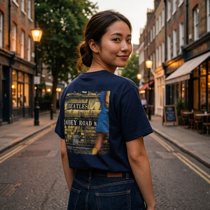 THE BEATLES ビートルズ (来日 60周年 ) - Vintage Abbey Road / バックプリントあり / Tシャツ / メンズ