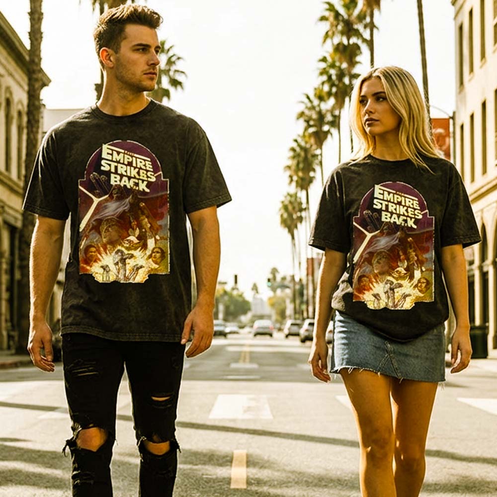 STAR WARS スターウォーズ (マンダロリアン・アンド・グローグー 5月22日 公開 ) - The Empire Strikes Back Explosion / Stone Wash / Tシャツ / メンズ