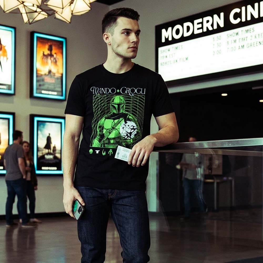 STAR WARS スターウォーズ (マンダロリアン・アンド・グローグー 5月22日 公開 ) - The Mandalorian Mando & Grogu Neon / Tシャツ / メンズ