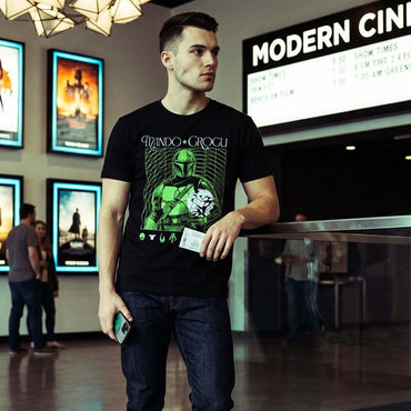【予約商品】 STAR WARS スターウォーズ (マンダロリアン・アンド・グローグー 5月22日 公開 ) - The Mandalorian Mando & Grogu Neon / Tシャツ / メンズ