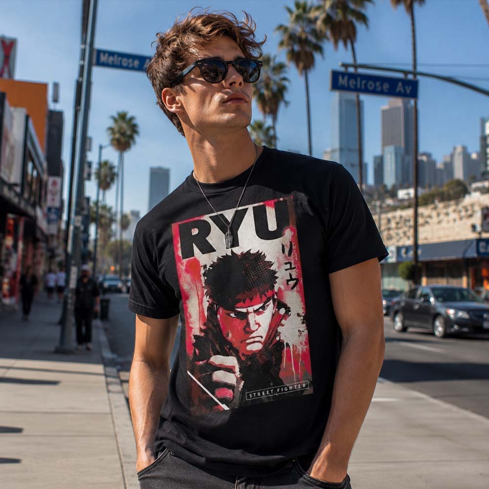 【予約商品】 STREET FIGHTER ストリートファイター - RYU POSTER / Tシャツ / メンズ