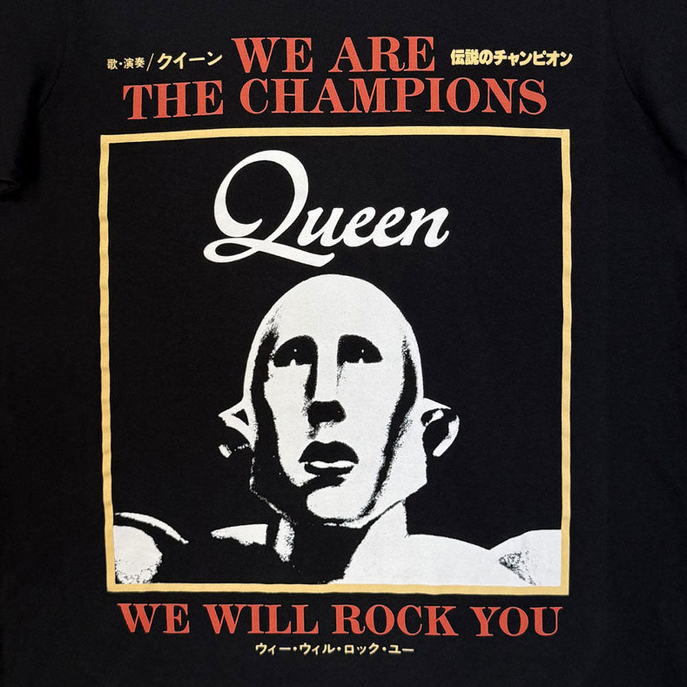 【予約商品】 QUEEN クイーン (フレディ 生誕 80年 ) - We Are The Champions / Premium Carbon / Tシャツ / メンズ