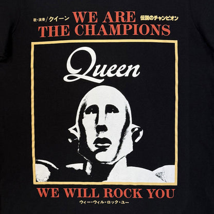 【予約商品】 QUEEN クイーン (フレディ 生誕 80年 ) - We Are The Champions / Premium Carbon / Tシャツ / メンズ