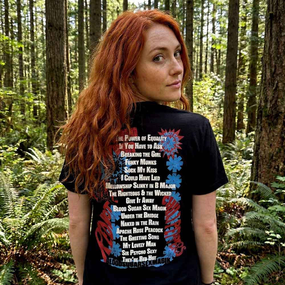 【予約商品】 RED HOT CHILI PEPPERS レッドホットチリペッパーズ - Blood Sugar Sex Magik Tracklist / バックプリントあり / Premium Carbon / Tシャツ / メンズ