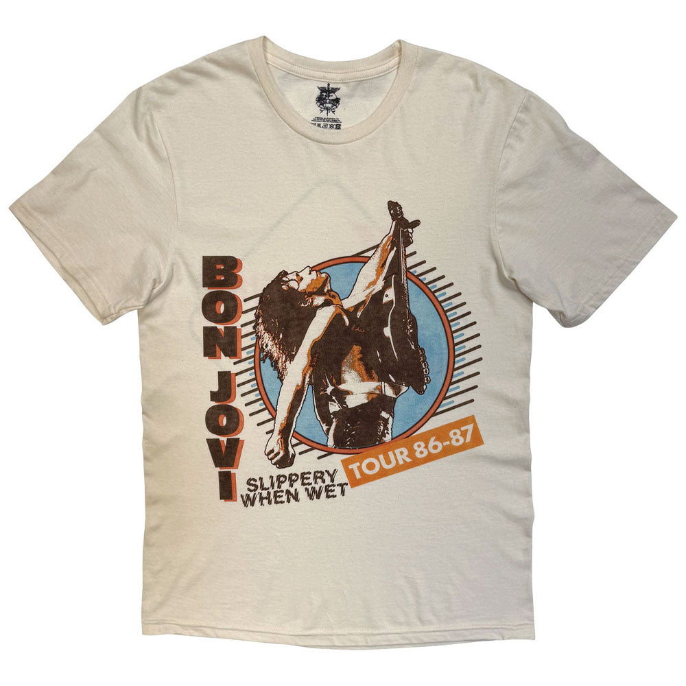 BON JOVI ボンジョヴィ - Slippery When Wet Tour '86-'87 / バックプリントあり / Tシャツ / メンズ
