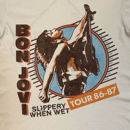 BON JOVI ボンジョヴィ - Slippery When Wet Tour '86-'87 / バックプリントあり / Tシャツ / メンズ