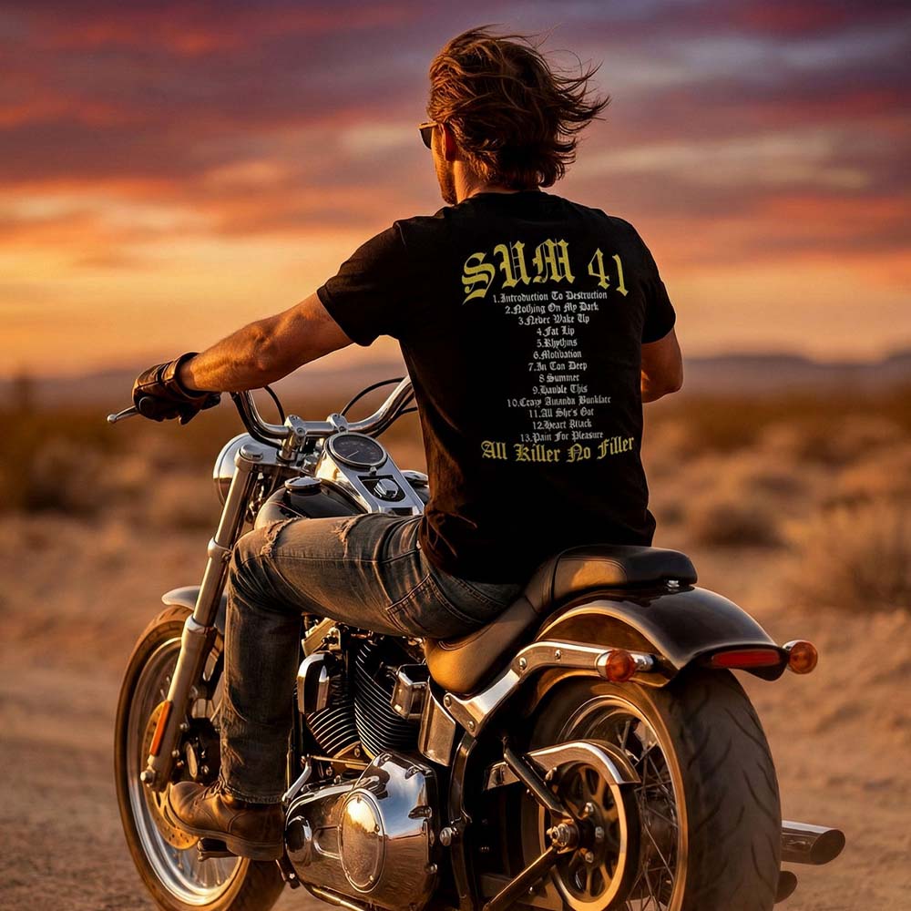 SUM41 サムフォーティーワン - All Killer No Filler Tracklist / バックプリントあり / カーボンソフト加工 / Tシャツ / メンズ
