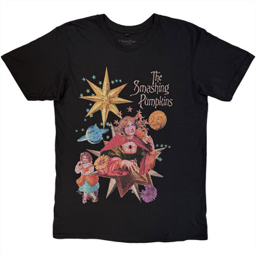 【予約商品】 SMASHING PUMPKINS スマッシングパンプキンズ - Celestial Collage / バックプリントあり / カーボンソフト加工 / Tシャツ / メンズ