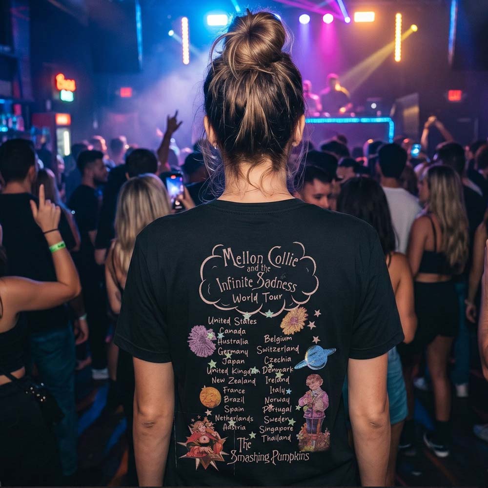 SMASHING PUMPKINS スマッシングパンプキンズ - Celestial Collage / バックプリントあり / カーボンソフト加工 / Tシャツ / メンズ