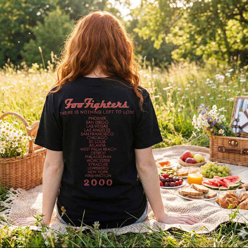 FOO FIGHTERS フーファイターズ - Nothing Left To Lose Tour / バックプリントあり / カーボンソフト加工 / Tシャツ / メンズ
