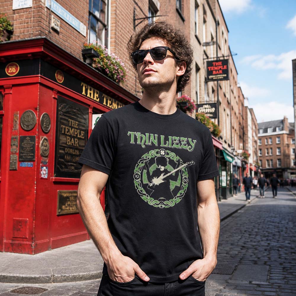 【予約商品】 THIN LIZZY シンリジィ - Celtic Ring / バックプリントあり / Tシャツ / メンズ