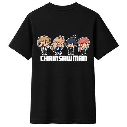 CHAINSAW MAN チェンソーマン - POCHITA, DENJI, MAKIMA, AKI AND POWER SD VERSION / バックプリントあり / Tシャツ / メンズ