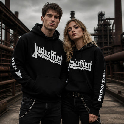【予約商品】 JUDAS PRIEST ジューダスプリースト - British Steel / スリーブ&バックプリントあり / パーカー・スウェット / メンズ