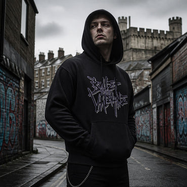 【予約商品】 BULLET FOR MY VALENTINE ブレットフォーマイヴァレンタイン - Purple Logo / スリーブプリントあり / パーカー・スウェット / メンズ