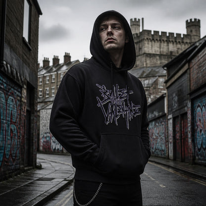 【予約商品】 BULLET FOR MY VALENTINE ブレットフォーマイヴァレンタイン - Purple Logo / スリーブプリントあり / パーカー・スウェット / メンズ