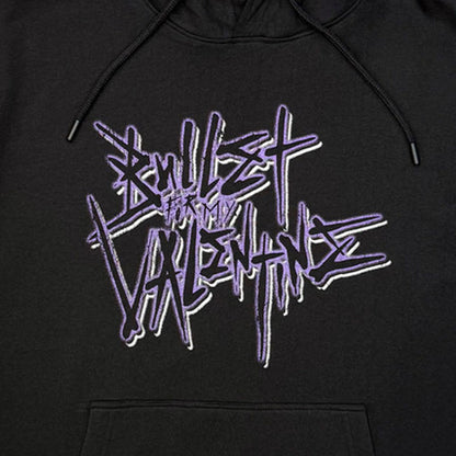 【予約商品】 BULLET FOR MY VALENTINE ブレットフォーマイヴァレンタイン - Purple Logo / スリーブプリントあり / パーカー・スウェット / メンズ