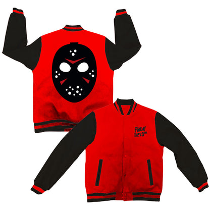 FRIDAY THE 13TH - Jason Jumbo Mask Back / バックプリントあり / VARSITY JACKET