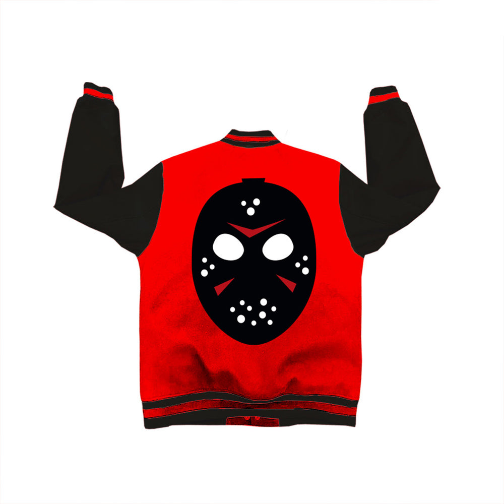 【予約商品】 FRIDAY THE 13TH 13日の金曜日 - Jason Jumbo Mask Back / バックプリントあり / VARSITY JACKET / アウター / メンズ