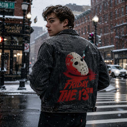 【予約商品】 FRIDAY THE 13TH 13日の金曜日 - Jason Mask Washed / バックプリントあり / アウター / メンズ