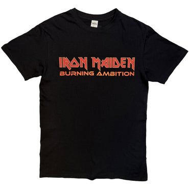 IRON MAIDEN アイアンメイデン (11月 来日 記念 ) - Burning Ambition Text Logo / バックプリントあり / Tシャツ / メンズ