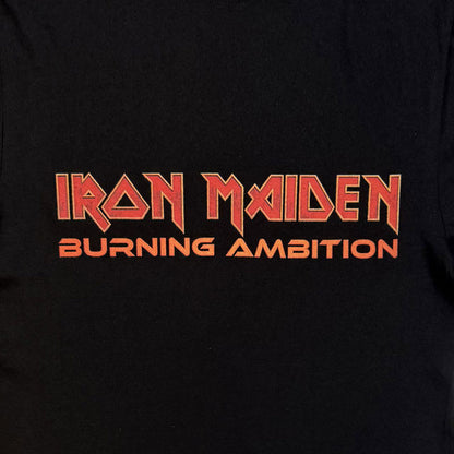 IRON MAIDEN アイアンメイデン (11月 来日 記念 ) - Burning Ambition Text Logo / バックプリントあり / Tシャツ / メンズ