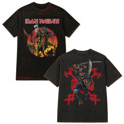 IRON MAIDEN - (11月 来日 記念 ) - The Shogun / ガーメントダイヴィンテージウォッシュ加工プレミアム