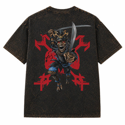【予約商品】 IRON MAIDEN アイアンメイデン (11月 来日 記念 ) - The Shogun / ガーメントダイヴィンテージウォッシュ加工プレミアム / Tシャツ / メンズ