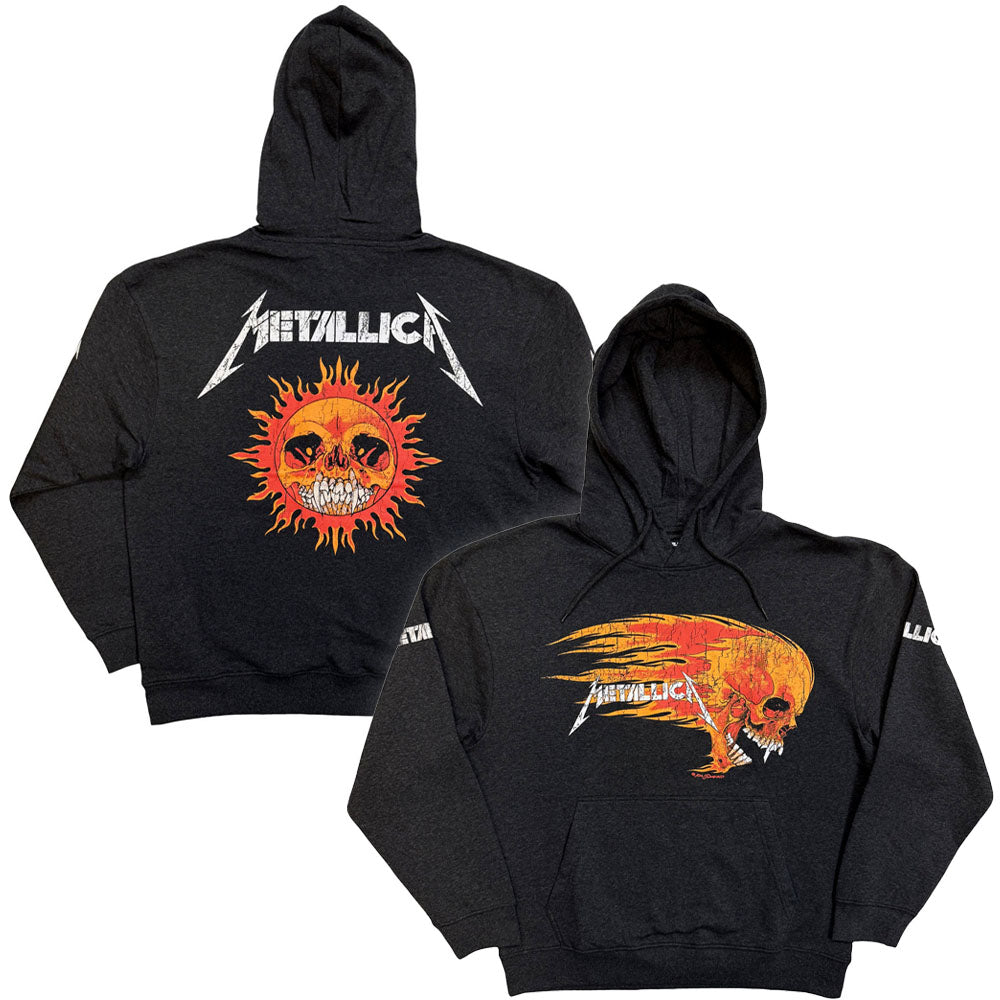 METALLICA - (結成 45周年 ) - Worn Pushead Flaming Skull / スリーブ&バックプリントあり