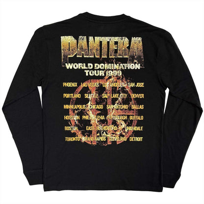 【予約商品】 PANTERA パンテラ (結成 45周年 ) - World Domination Tour / バックプリントあり / 長袖 / Tシャツ / メンズ