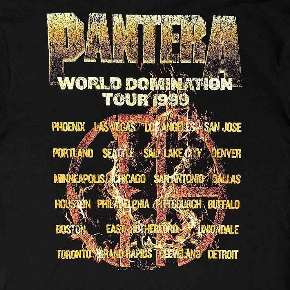 【予約商品】 PANTERA パンテラ (結成 45周年 ) - World Domination Tour / バックプリントあり / 長袖 / Tシャツ / メンズ
