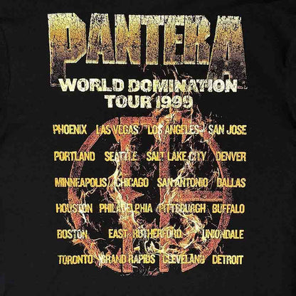 【予約商品】 PANTERA パンテラ (結成 45周年 ) - World Domination Tour / バックプリントあり / 長袖 / Tシャツ / メンズ