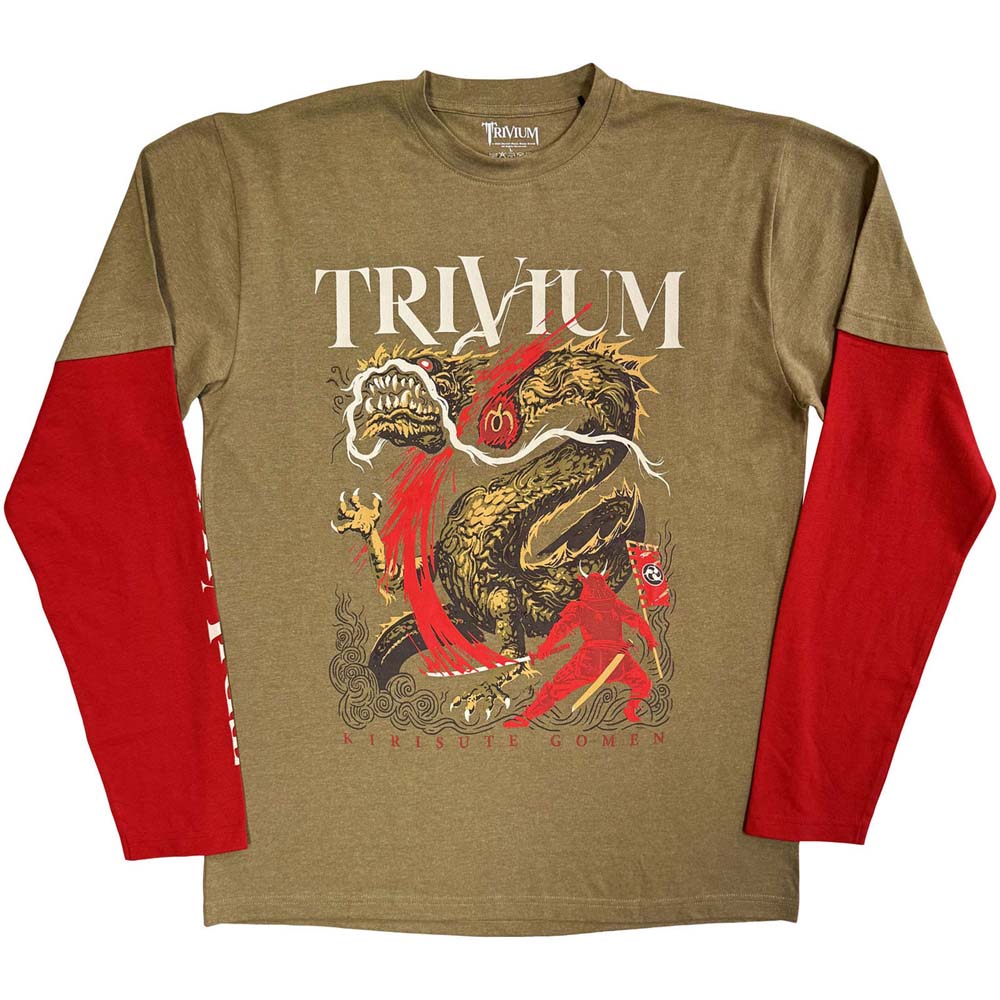 【予約商品】 TTRIVIUM トリヴィアム - Kirisute Gomen / スリーブ&バックプリントあり / 長袖 / レイヤード / Tシャツ / メンズ