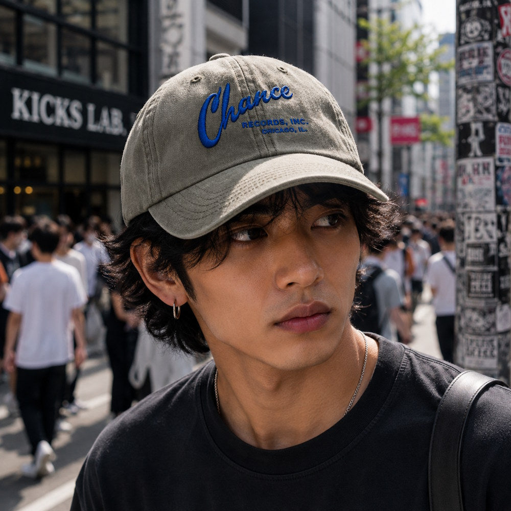 【予約商品】 CHANCE RECORDS チャンスレコード - Logo Pigment Dyed Olive / キャップ / メンズ