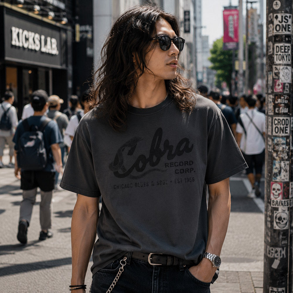 【予約商品】 COBRA RECORDS コブラレコード - Blues & Soul / ヘビーコットン / Tシャツ / メンズ
