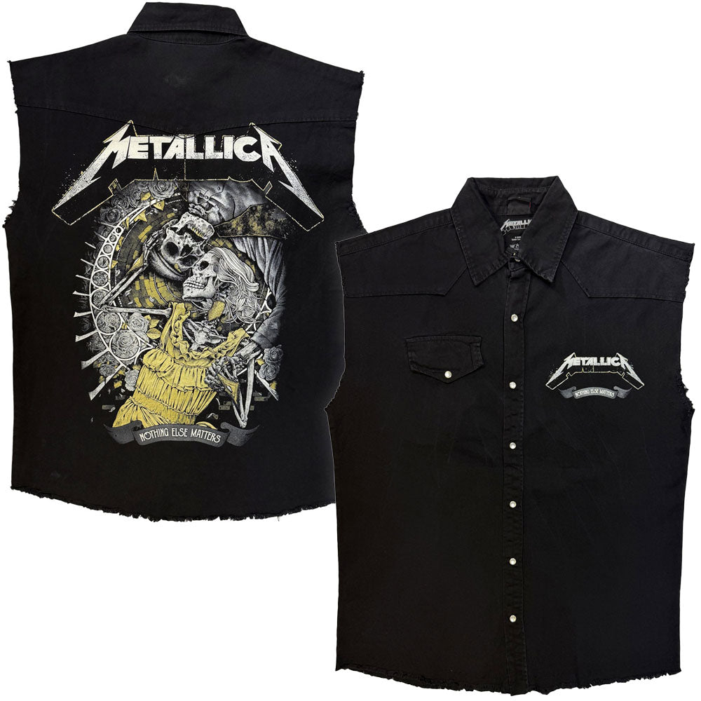 METALLICA - (結成 45周年 ) - NOTHING ELSE MATTERS / バックプリントあり / ノースリーブ・ワーカーシャツ