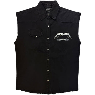 【予約商品】 METALLICA メタリカ (結成 45周年 ) - NOTHING ELSE MATTERS / バックプリントあり / ノースリーブ・ワーカーシャツ / トップス / メンズ