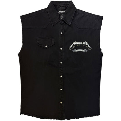【予約商品】 METALLICA メタリカ (結成 45周年 ) - NOTHING ELSE MATTERS / バックプリントあり / ノースリーブ・ワーカーシャツ / トップス / メンズ