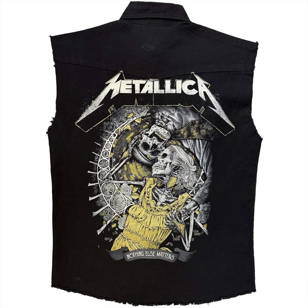 【予約商品】 METALLICA メタリカ (結成 45周年 ) - NOTHING ELSE MATTERS / バックプリントあり / ノースリーブ・ワーカーシャツ / トップス / メンズ