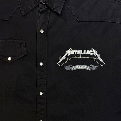 【予約商品】 METALLICA メタリカ (結成 45周年 ) - NOTHING ELSE MATTERS / バックプリントあり / ノースリーブ・ワーカーシャツ / トップス / メンズ