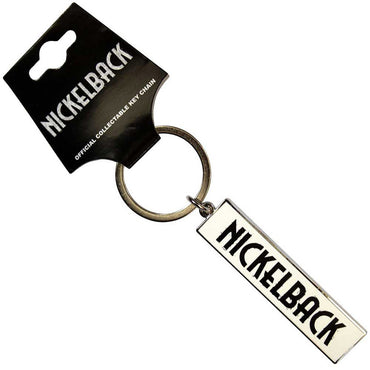 NICKELBACK ニッケルバック - Black Logo White / キーホルダー