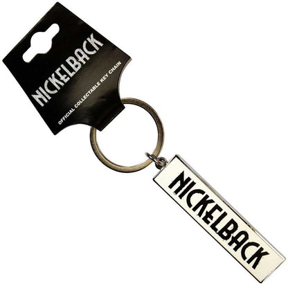 NICKELBACK ニッケルバック - Black Logo White / キーホルダー